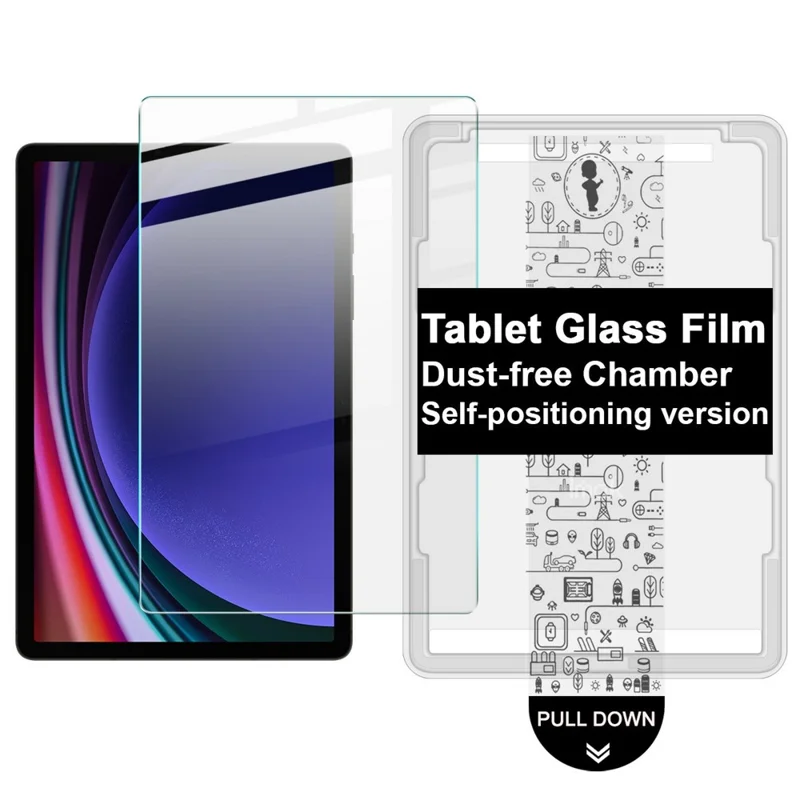 IMAK For Samsung Galaxy Tab S9  /  S10 FE Tempered Glass Full Screen Protector with Dust-free Installation Tool - Transparent