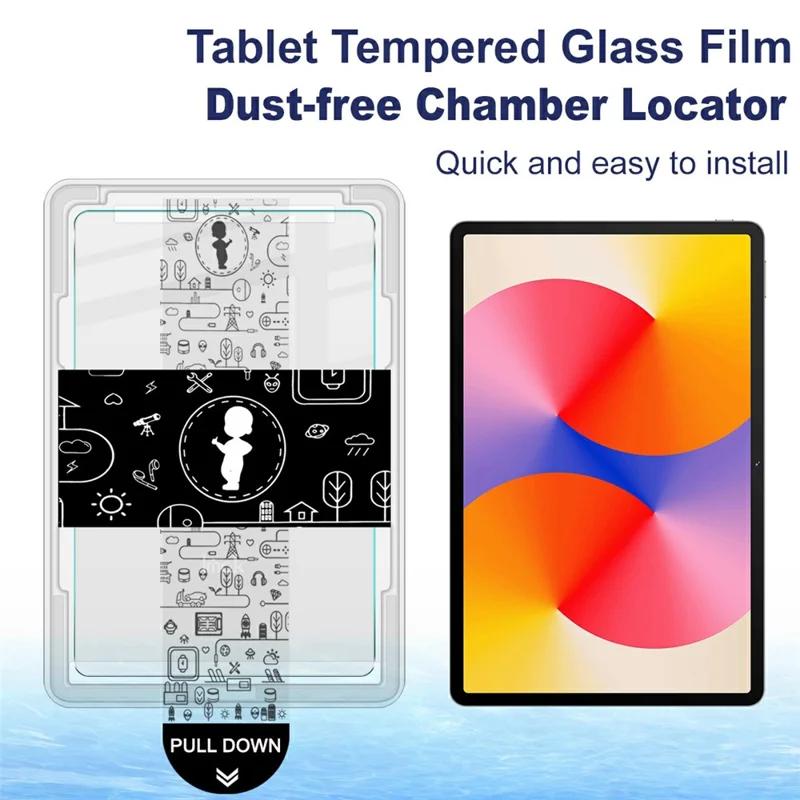 IMAK لجهاز Huawei MatePad SE 11 واقي شاشة زجاجي كامل مع أداة تركيب خالية من الغبار - شفاف