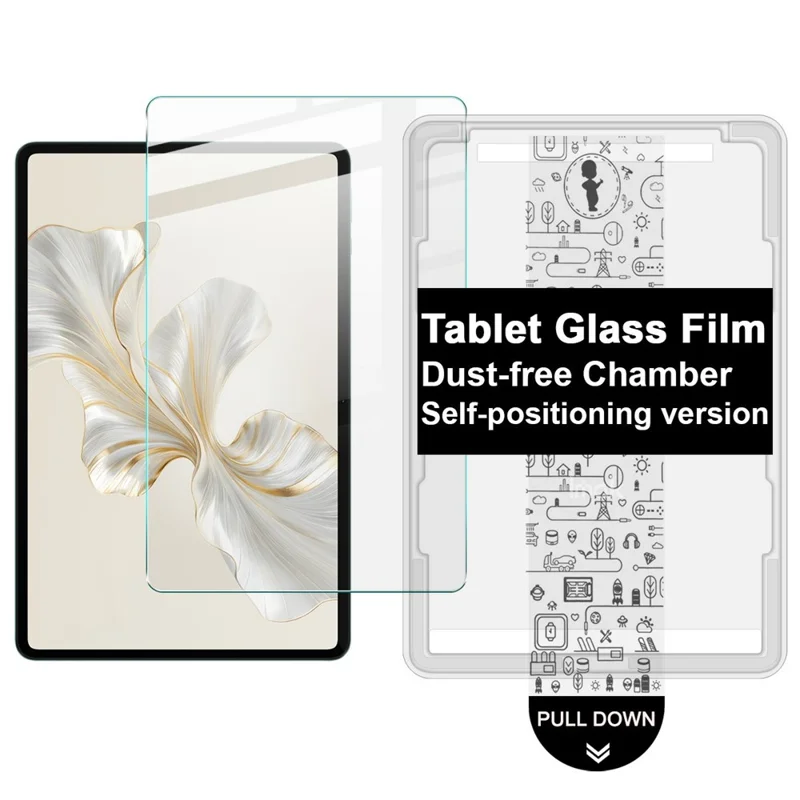 IMAK For Honor Pad 9 Tempered Glass Full Screen Protector with Dust-free Installation Tool - Transparent