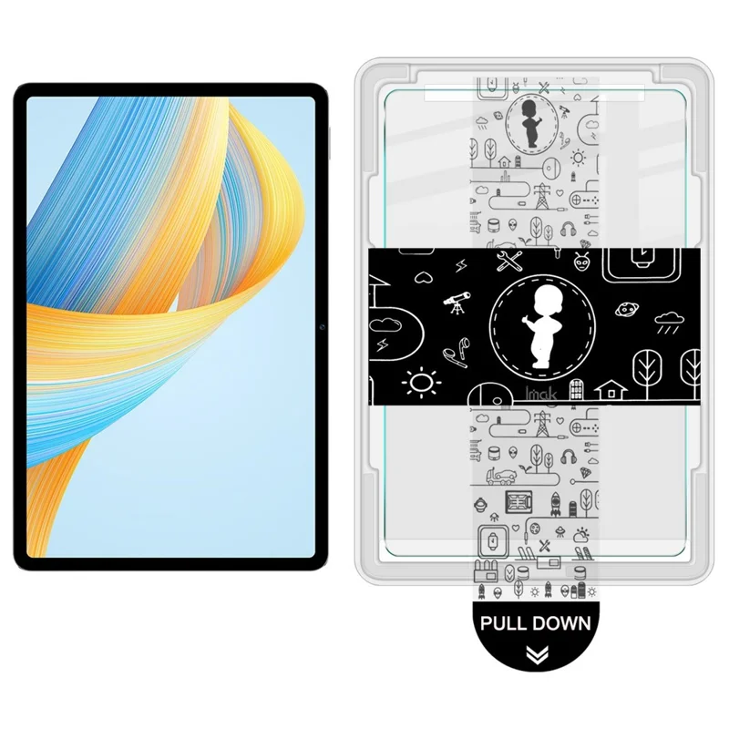 IMAK For Honor Pad V8 Pro  /  Pad 9 Pro  /  Pad 10 Pro Tempered Glass Full Screen Protector with Dust-free Installation Tool - Transparent