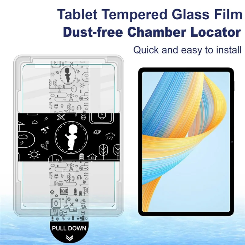 IMAK For Honor Pad V8 Pro  /  Pad 9 Pro  /  Pad 10 Pro Tempered Glass Full Screen Protector with Dust-free Installation Tool - Transparent
