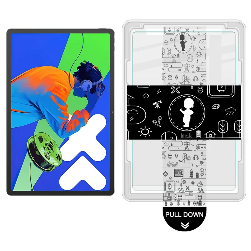 IMAK For Lenovo Xiaoxin Pad Pro 12.7 inch Tempered Glass Full Screen Protector with Dust-free Installation Tool - Transparent