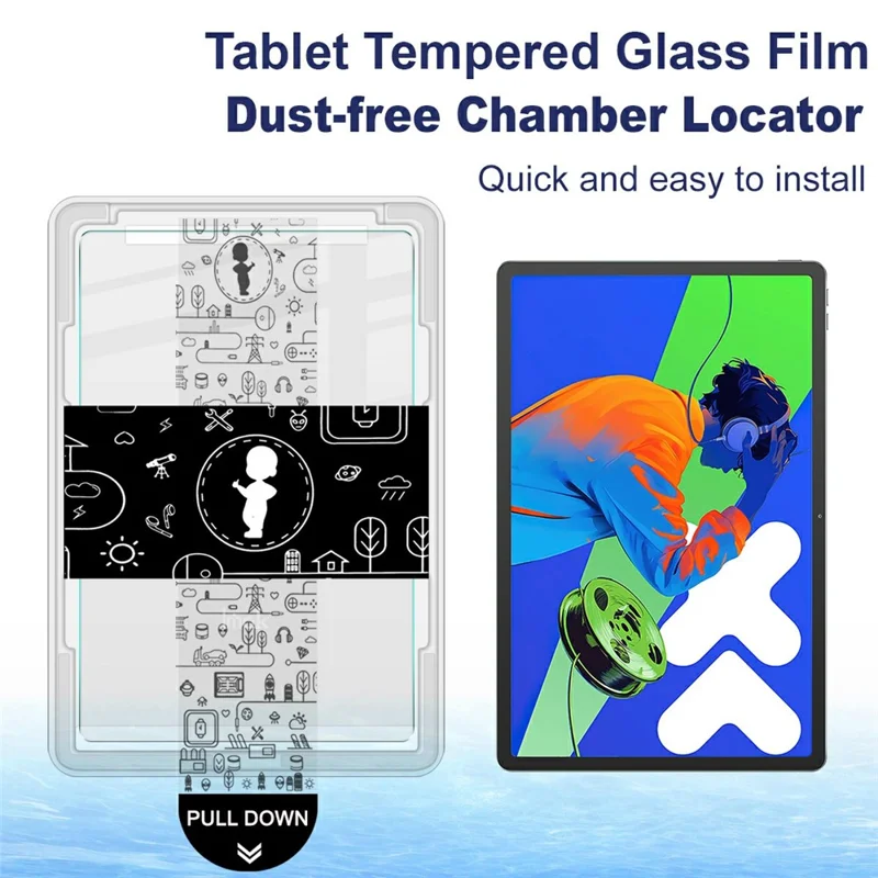 IMAK For Lenovo Xiaoxin Pad Pro 12.7 inch Tempered Glass Full Screen Protector with Dust-free Installation Tool - Transparent