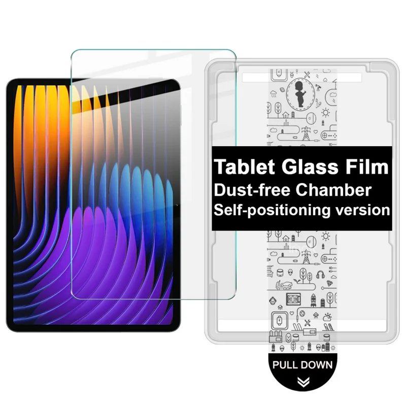 IMAK For Xiaomi Pad 7  /  Pad 7 Pro Tempered Glass Full Screen Protector with Dust-free Installation Tool - Transparent