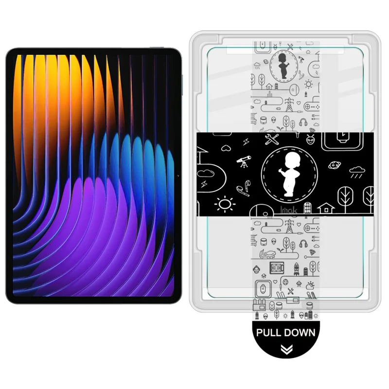 IMAK For Xiaomi Pad 7  /  Pad 7 Pro Tempered Glass Full Screen Protector with Dust-free Installation Tool - Transparent
