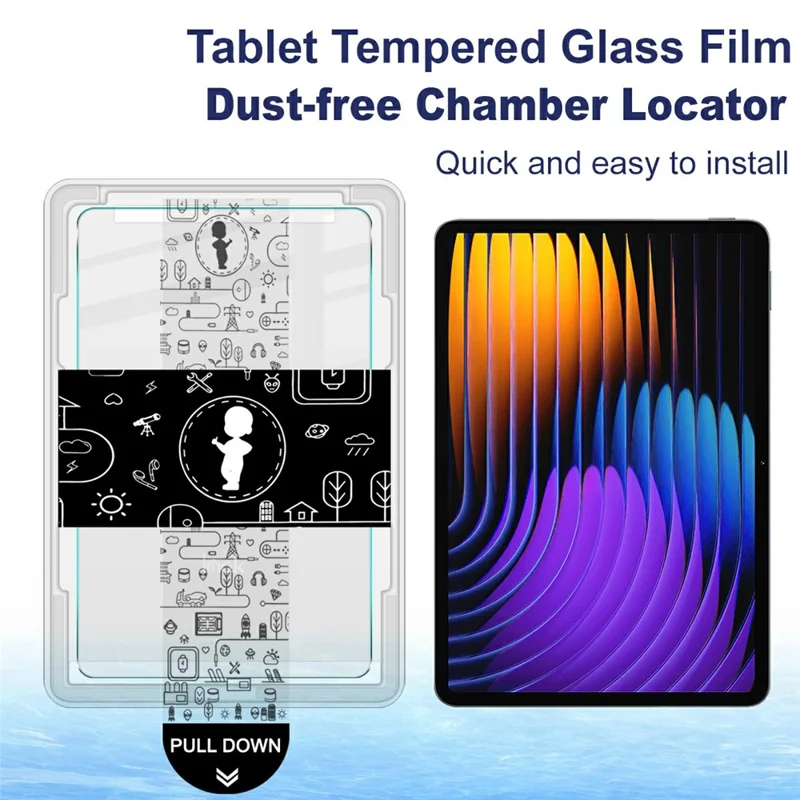 IMAK For Xiaomi Pad 7  /  Pad 7 Pro Tempered Glass Full Screen Protector with Dust-free Installation Tool - Transparent