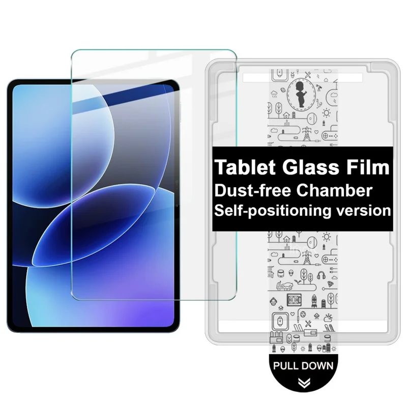 IMAK لجهاز Xiaomi Pad 8 / Pad 8 Pro واقي شاشة زجاجي كامل مع أداة تركيب خالية من الغبار - شفاف