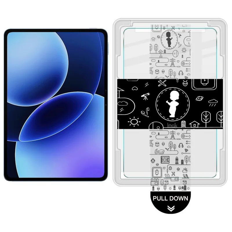 IMAK لجهاز Xiaomi Pad 8 / Pad 8 Pro واقي شاشة زجاجي كامل مع أداة تركيب خالية من الغبار - شفاف