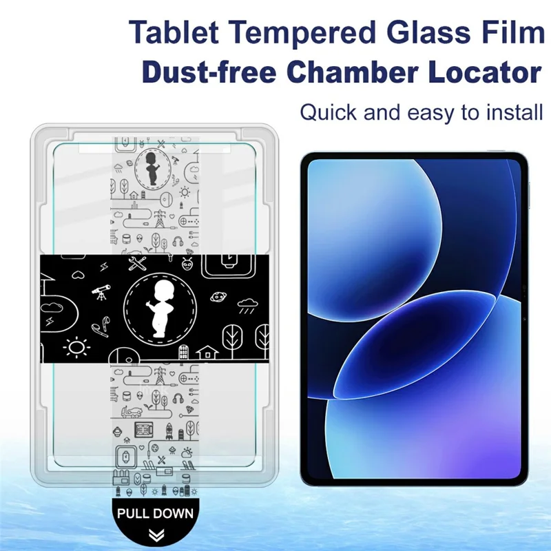 IMAK لجهاز Xiaomi Pad 8 / Pad 8 Pro واقي شاشة زجاجي كامل مع أداة تركيب خالية من الغبار - شفاف