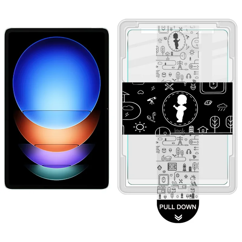 IMAK Protector de Pantalla de Vidrio Templado para Xiaomi Pad 6S Pro 12.4 con Herramienta de Instalación Sin Polvo - Transparente