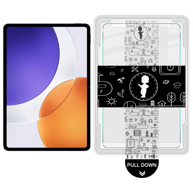 IMAK For Xiaomi Pad 7S Pro 12.5 Tempered Glass Full Screen Protector with Dust-free Installation Tool - Transparent