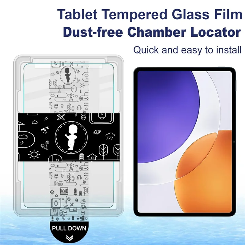IMAK For Xiaomi Pad 7S Pro 12.5 Tempered Glass Full Screen Protector with Dust-free Installation Tool - Transparent