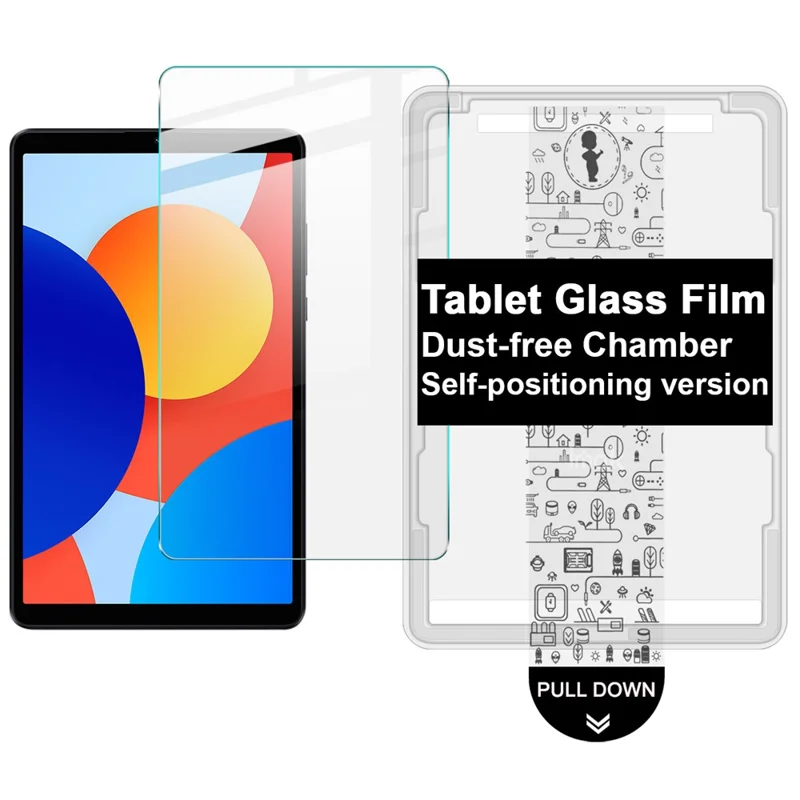 IMAK para Xiaomi Redmi Pad SE 4G 8,7 polegadas Vidro Temperado Protetor de Ecrã Total com Ferramenta de Instalação Sem Poeira - Transparente
