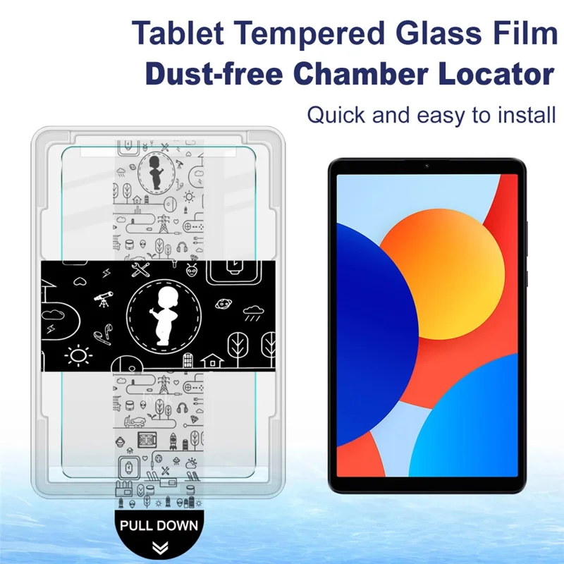 IMAK para Xiaomi Redmi Pad SE 4G 8,7 polegadas Vidro Temperado Protetor de Ecrã Total com Ferramenta de Instalação Sem Poeira - Transparente