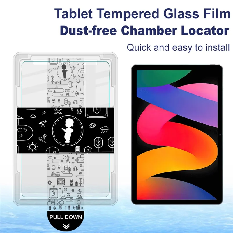 IMAK para Xiaomi Redmi Pad SE 11 polegadas Vidro Temperado Protetor de Ecrã Total com Ferramenta de Instalação Sem Poeira - Transparente
