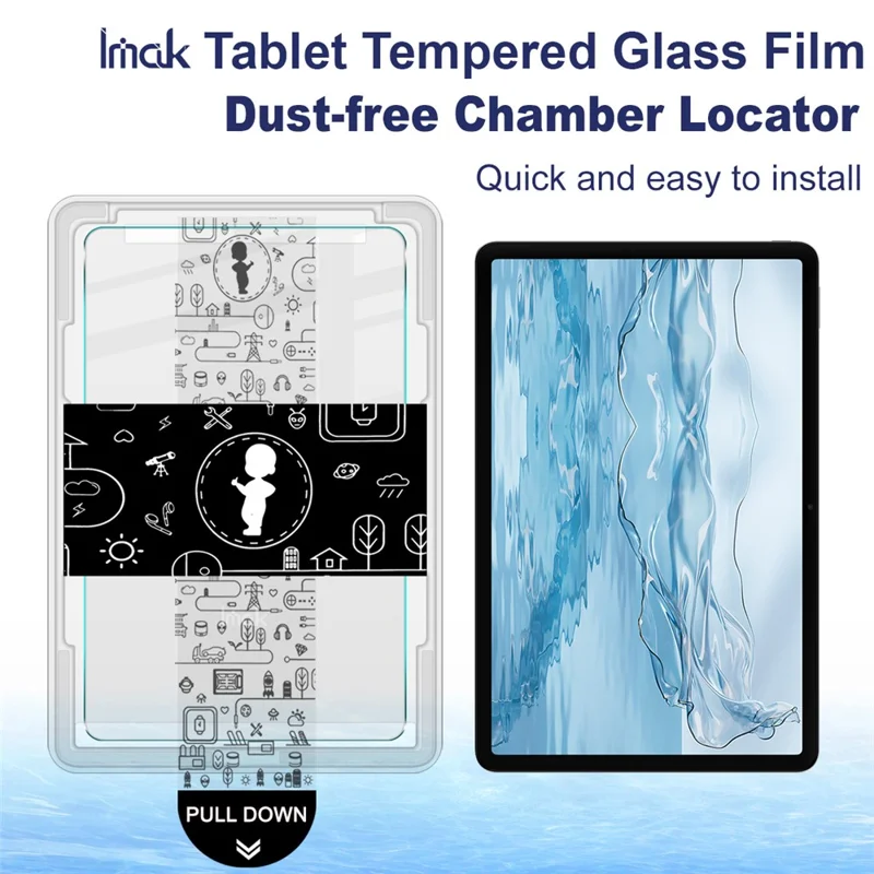 IMAK For Xiaomi Redmi Pad Pro  /  Poco Pad 4G  /  Pad Pro 5G Tempered Glass Full Screen Protector with Dust-free Installation Tool - Transparent