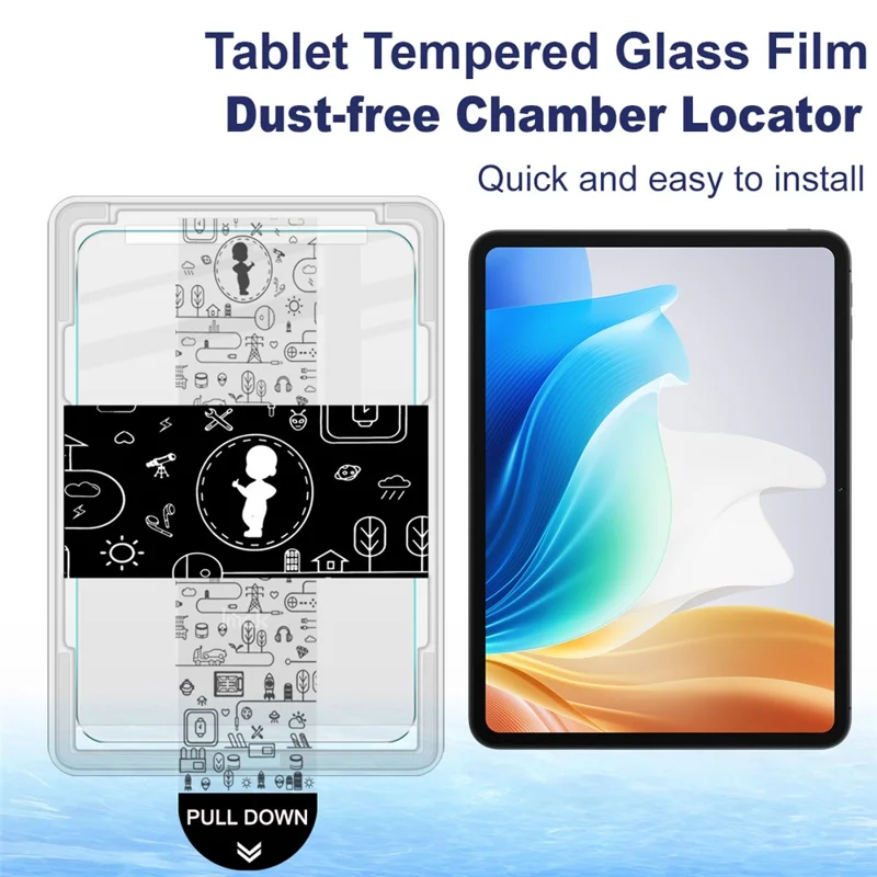 IMAK For Oppo Pad Air 2  /  Pad Neo  /  OnePlus Pad Go Tempered Glass Full Screen Protector with Dust-free Installation Tool - Transparent
