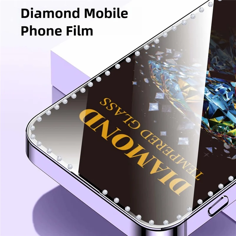 10Pcs for iPhone 17 Pro Max Tempered Glass Diamond Silk Printing Full Screen HD Anti-Static Screen Protector - Transparent