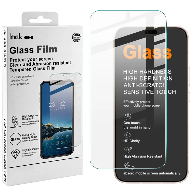 IMAK H Series Для Honor 600 Lite 5G Защитная пленка Закаленное стекло (Не полное покрытие) (Сканирование отпечатков пальцев) - Прозрачное