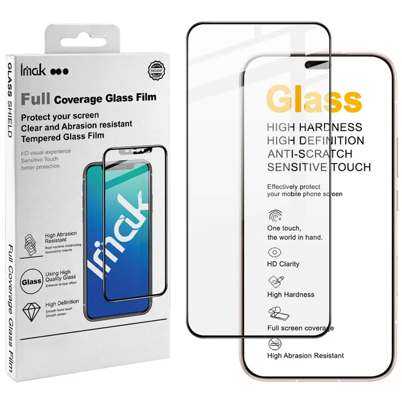 IMAK seria Pro+ na Honor 600 Lite 5G, folia ochronna pełnego zakrycia z hartowanego szkła (odcisk palca) - przezroczysta