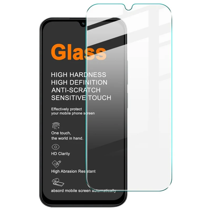 IMAK Série H para Xiaomi Redmi A7 Pro 4G Protetor de Ecrã em Vidro Temperado Proteção à Prova de Quebras (Não é Cobertura Total) - Transparente