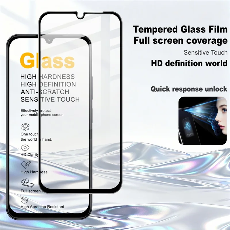 IMAK Pro+ Series For Xiaomi Redmi A7 Pro 4G Tempered Glass Full Screen Protector Sensitive Touch Film - Transparent