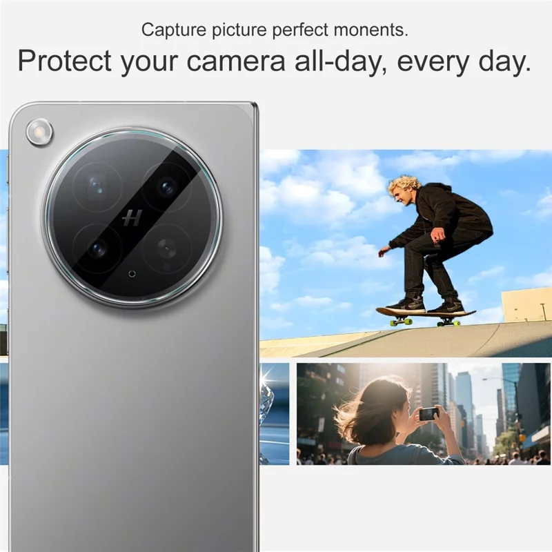 IMAK Pellicola Protettiva per Obiettivo Fotocamera per Oppo Find N6 5G, Vetro Temperato Sottile Trasparente con Copertura Totale