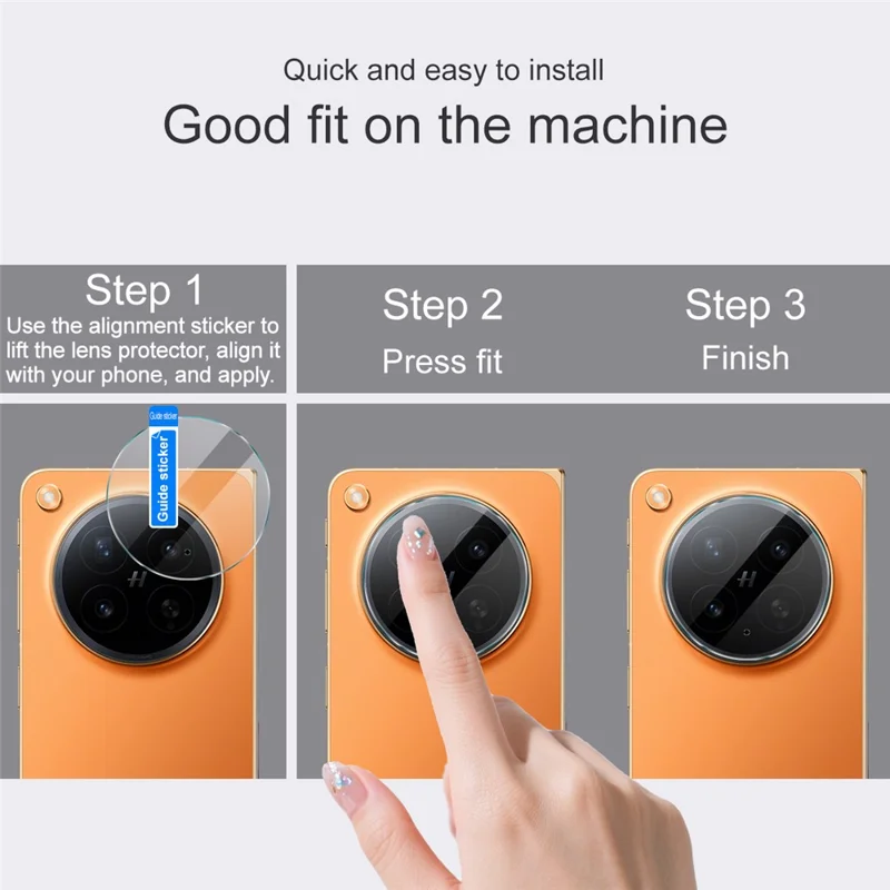 IMAK Pellicola Protettiva per Obiettivo Fotocamera per Oppo Find N6 5G, Vetro Temperato Sottile Trasparente con Copertura Totale