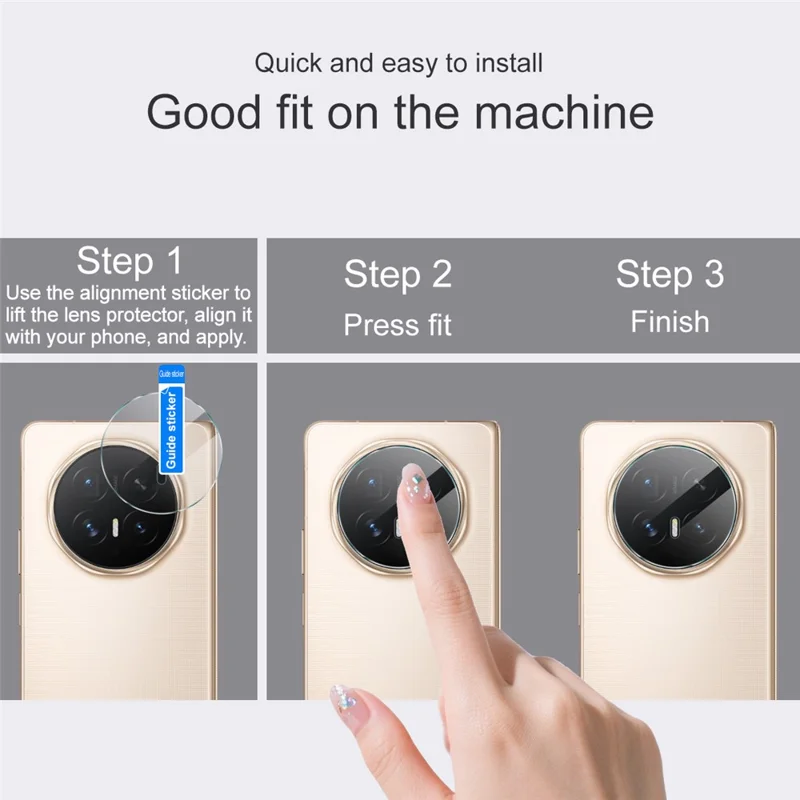 IMAK For Honor Magic V6 5G Camera Lens Protector Slim Tempered Glass Full Coverage Lens Film - Transparent