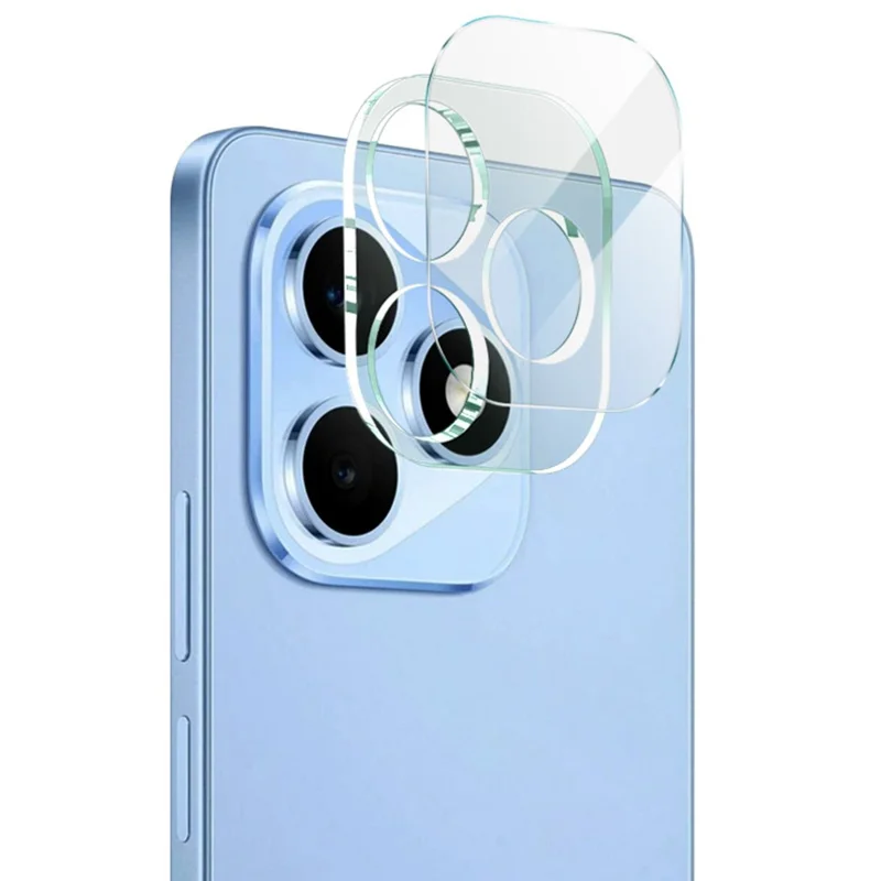 IMAK Protettore Obiettivo in Vetro Temperato Copertura Totale + Tappo Obiettivo in Acrilico per Honor X8d 4G - Trasparente