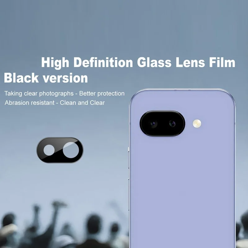 IMAK pour Google Pixel 10a Protecteur d'objectif caméra Verre trempé HD Transparent Film intégral pour objectif - Noir