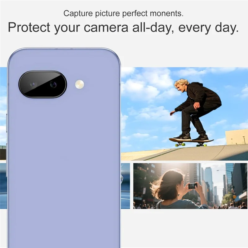 IMAK pour Google Pixel 10a Protecteur d'objectif caméra Verre trempé HD Transparent Film intégral pour objectif - Noir