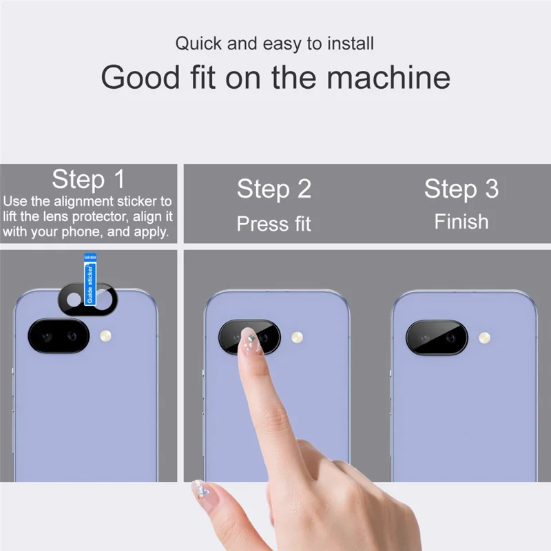 IMAK pour Google Pixel 10a Protecteur d'objectif caméra Verre trempé HD Transparent Film intégral pour objectif - Noir