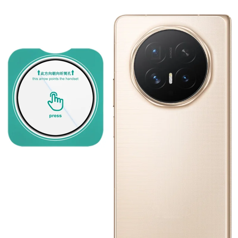 IMAK For Honor Magic V6 5G Camera Lens Protector Tempered Glass Full Cover Lens Film with Self Positioning Frame - Transparent