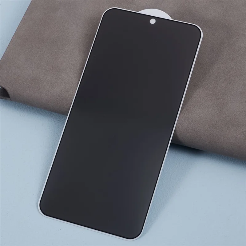 Protector de pantalla antiespía para vivo iQOO 15R, borde negro, adhesivo completo (desbloqueo por huella dactilar)