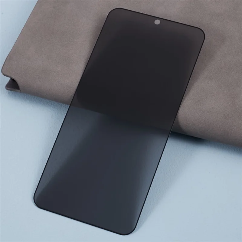 Protector de pantalla antiespía para vivo iQOO 15R, borde negro, adhesivo completo (desbloqueo por huella dactilar)