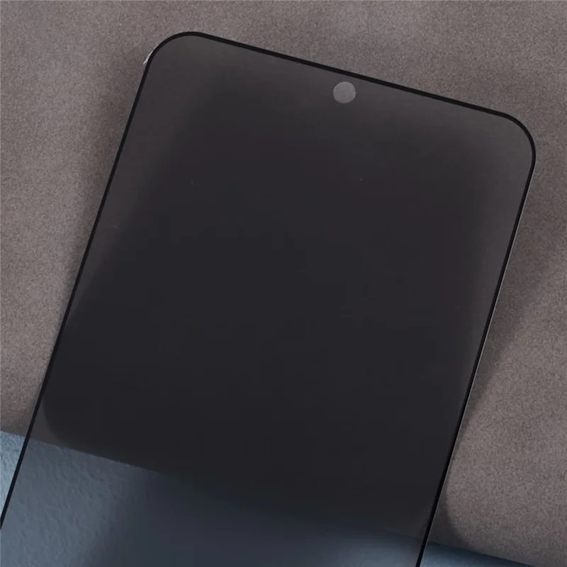 Protector de pantalla antiespía para vivo iQOO 15R, borde negro, adhesivo completo (desbloqueo por huella dactilar)