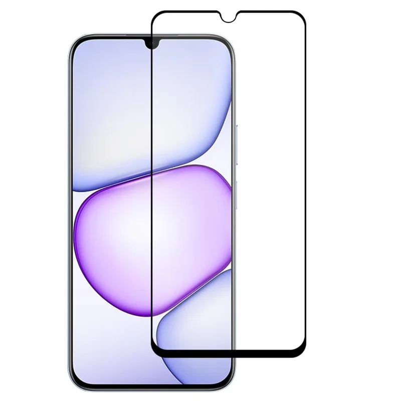 For Realme C83 5G Full Screen Protector Silk Printing Full Glue HD Clear Screen Film - Black