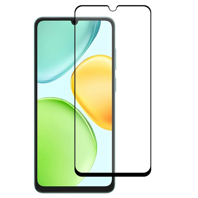 For Honor X6d 5G Full Screen Protector Silk Printing Full Glue HD Clear Screen Film - Black