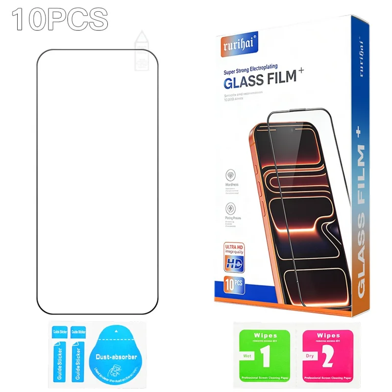 RURIHAI 10Pcs For Nothing Phone (4a) High Aluminium-Silicon Glass Film 0.26mm 2.5D Full Screen Protector