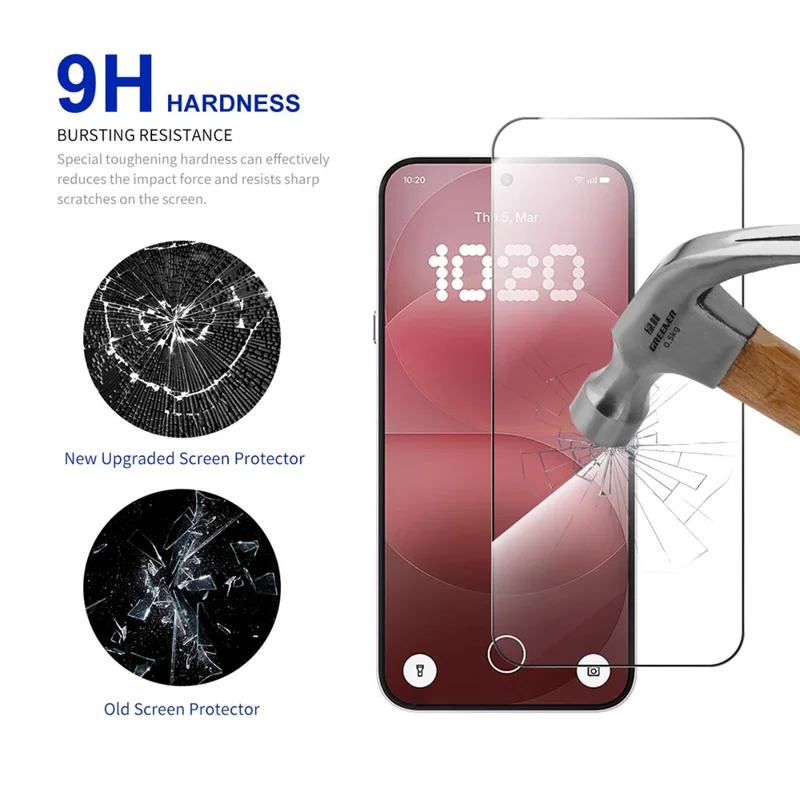 RURIHAI For Nothing Phone (4a) Pro Screen Protector High Aluminum-Silicon Glass Phone Screen Film