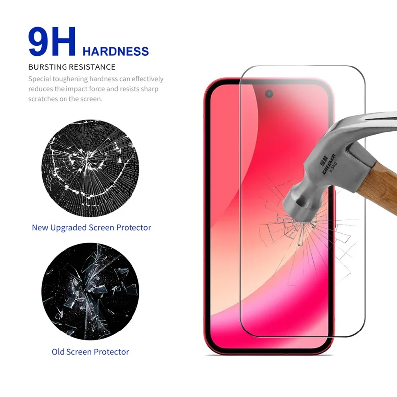 RURIHAI For Google Pixel 10a Screen Protector High Aluminum-Silicon Glass Phone Screen Film