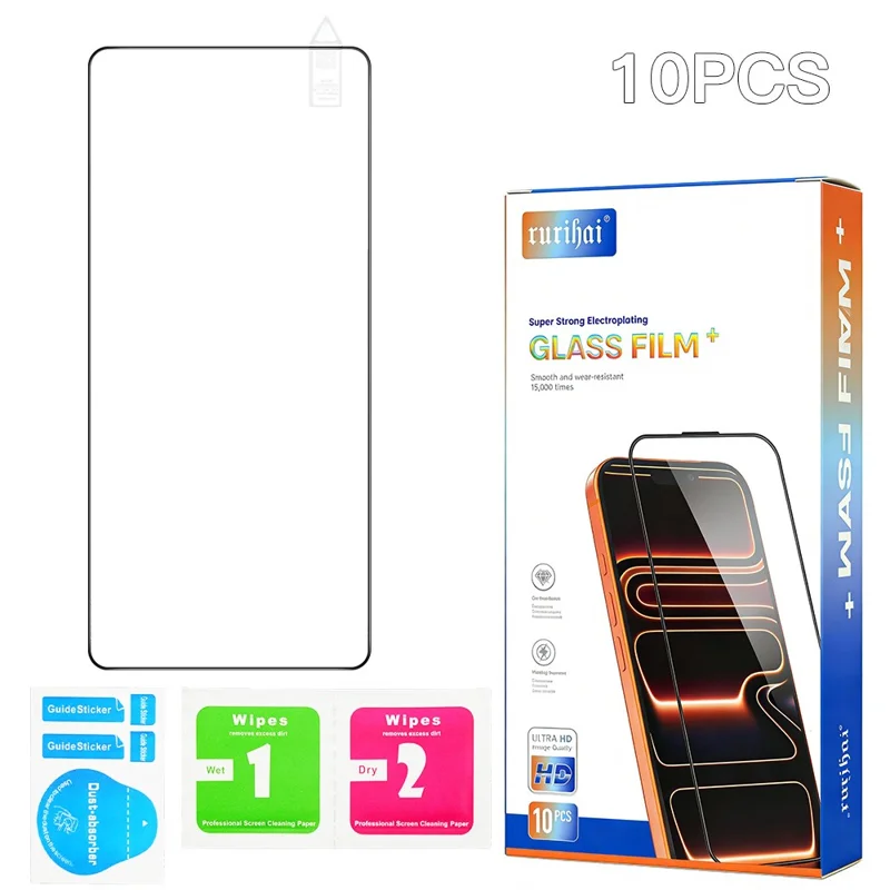 RURIHAI 10Pcs For Honor Magic V6 5G High Aluminium-Silicon Glass Film 0.26mm 2.5D Full Screen Protector