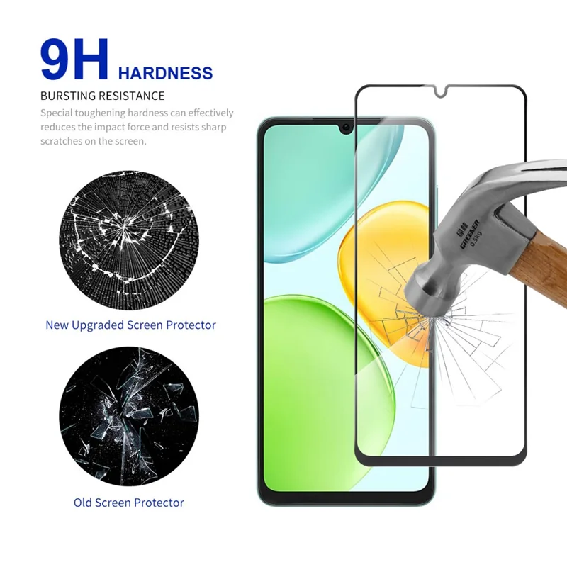 RURIHAI For Honor X6d 5G Screen Protector High Aluminum-Silicon Glass Phone Screen Film