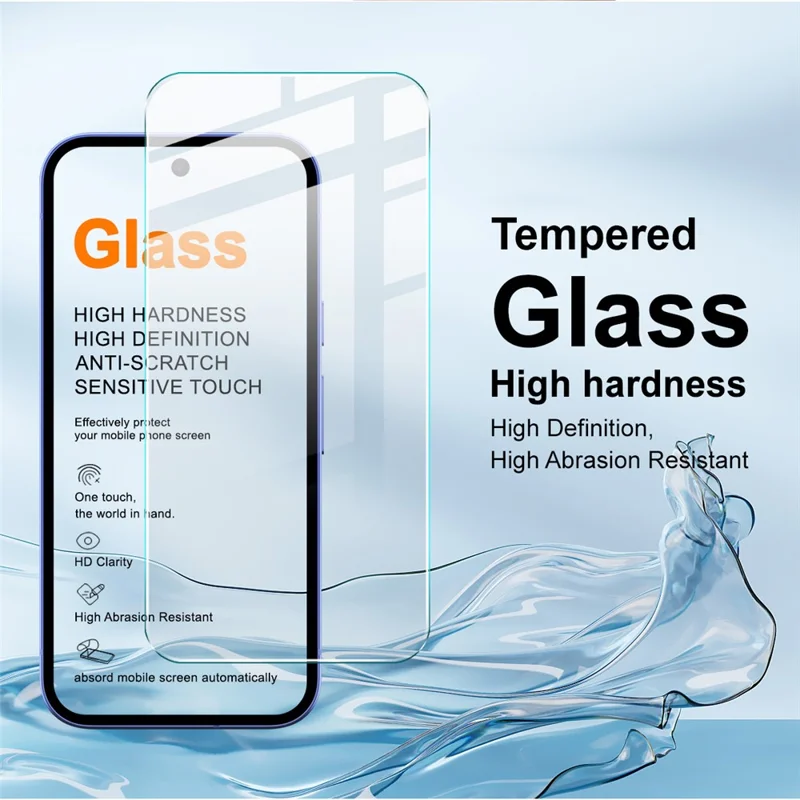 IMAK H Series For Google Pixel 10a Screen Protector Tempered Glass Film (Not Complete Coverage) (Fingerprint Unlock) - Transparent