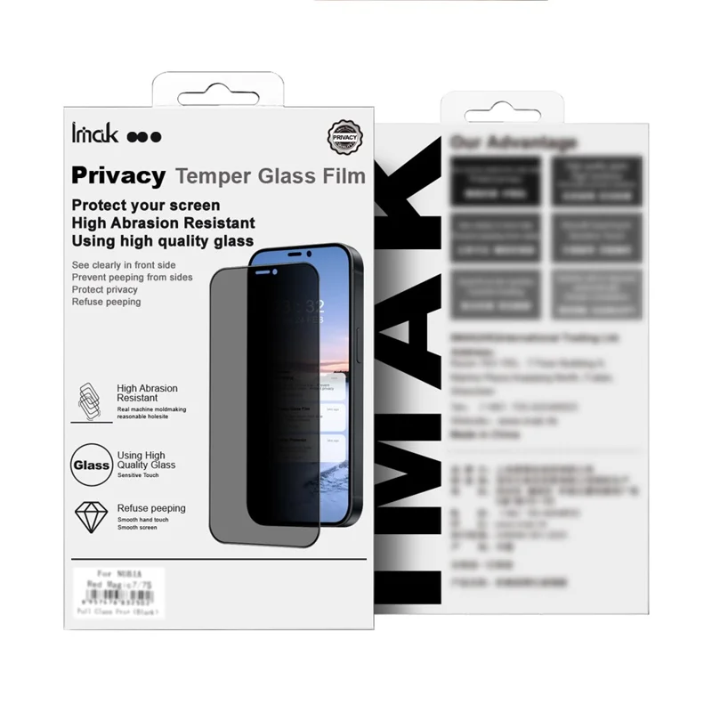 IMAK For Google Pixel 10a Anti Peep Tempered Glass Screen Protector Full Coverage - Black