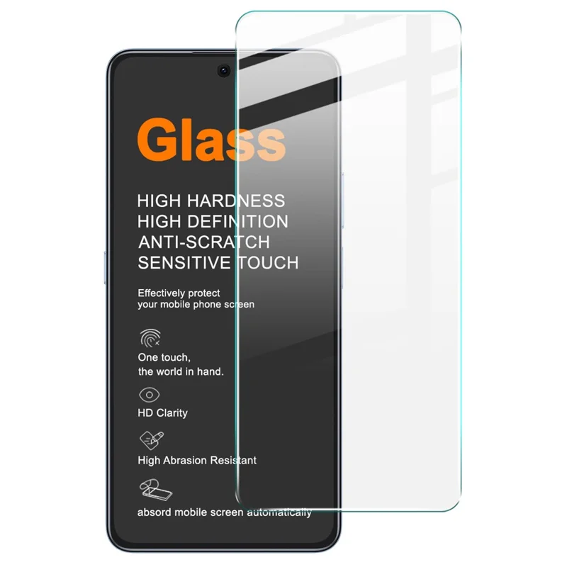IMAK H Series For Honor X8d 4G Tempered Glass Screen Protector Shatter-Proof Protection (Not Complete Coverage) - Transparent