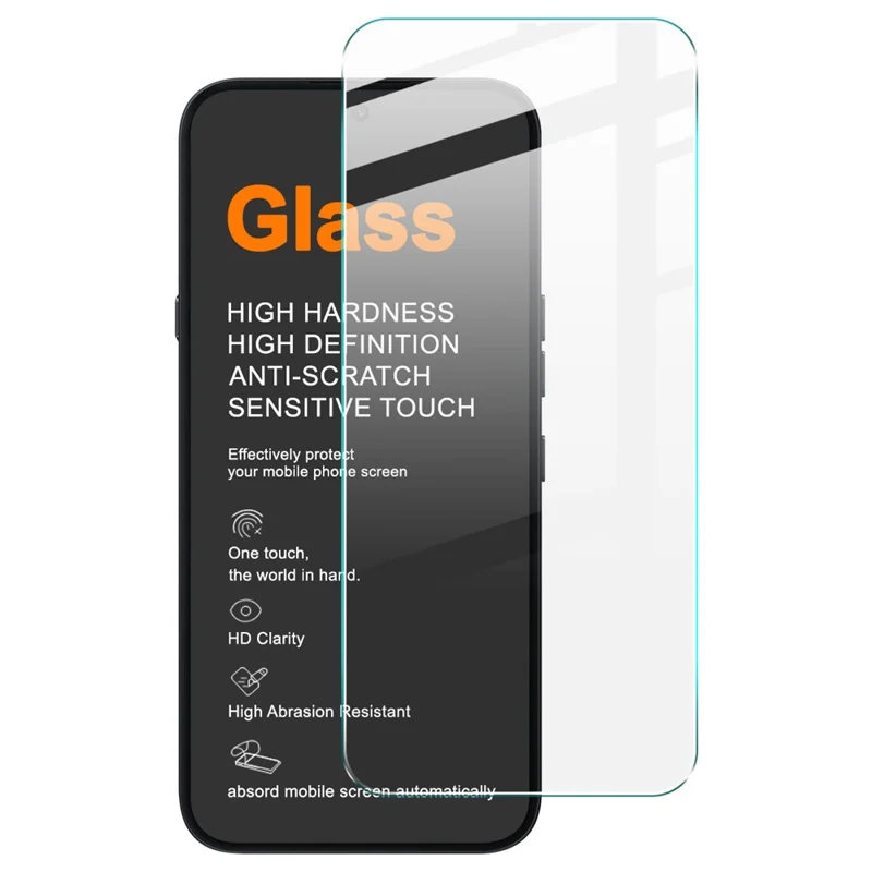 IMAK H Series For Nothing Phone (4a) Pro Screen Protector Tempered Glass Film (Not Complete Coverage) (Fingerprint Unlock) - Transparent