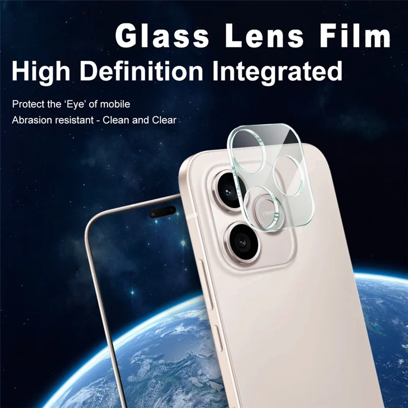 IMAK For Honor 600 Lite 5G Tempered Glass Full Cover Camera Lens Protector + Acrylic Lens Cap - Transparent