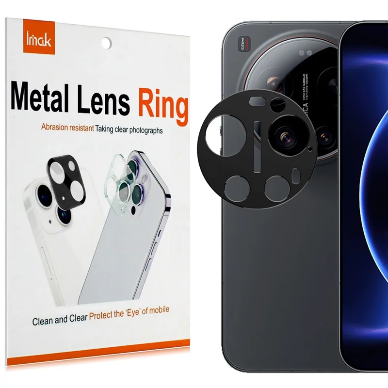 IMAK For Xiaomi 17 Ultra 5G Metal Camera Lens Protector Lens Protective Cover - Black